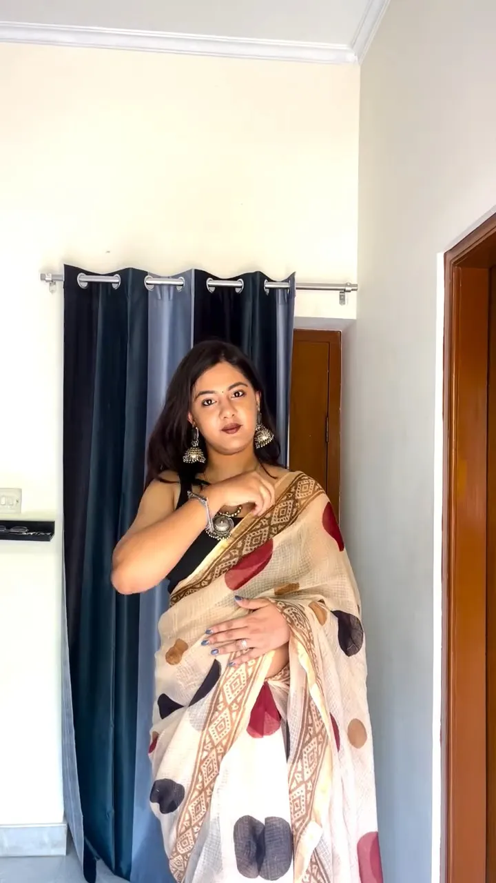 Premium Kota Doria Cotton Block Design Saree
